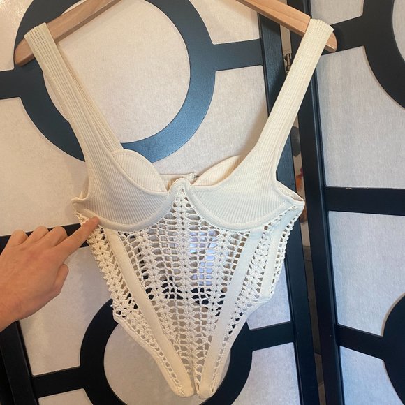 Dion Lee Tops - Dion Lee Corset crochet top